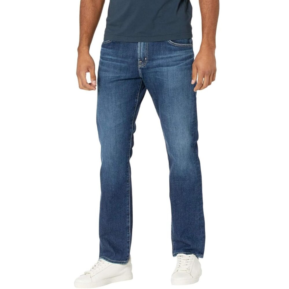 MARC ECKO CUT & SEW SLIM FIT JEANS RIGID 100% COTTON DENIM WHISKER DARK WASH 36S